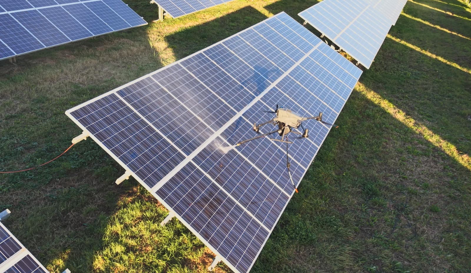 Drone cleaning in action